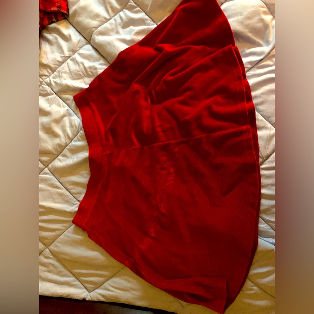 Forever 21 Plus Red Corduroy Mini Skater Skirt 2X
